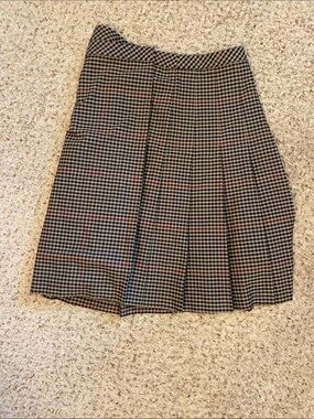 Sunday Best Plaid Pleated Skater Skirt - Black and Brown